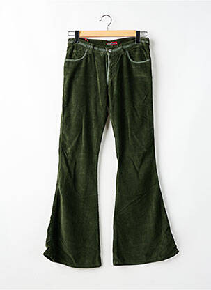 Pantalon evazat țesătură catifea verde KILLAH femeie
