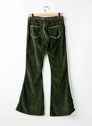 Pantalon evazat țesătură catifea verde KILLAH femeie