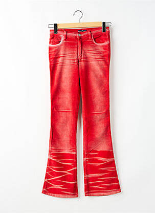 Pantalon evazat țesătură catifea roșu KILLAH femeie