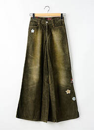 Pantalon evazat croială evazată verde KILLAH femme