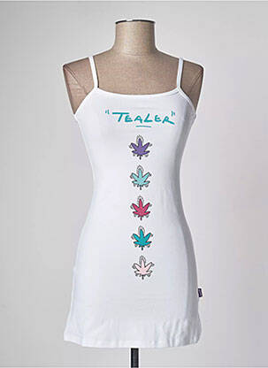 Rochie scurtă alb TEALER femeie