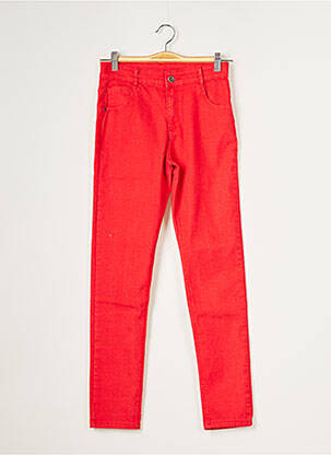 Blugi cu croială slim roșu 3 POMMES băiat