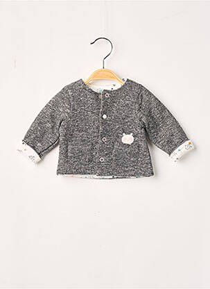 Vestă cu mâneci lungi gri 3 POMMES fată