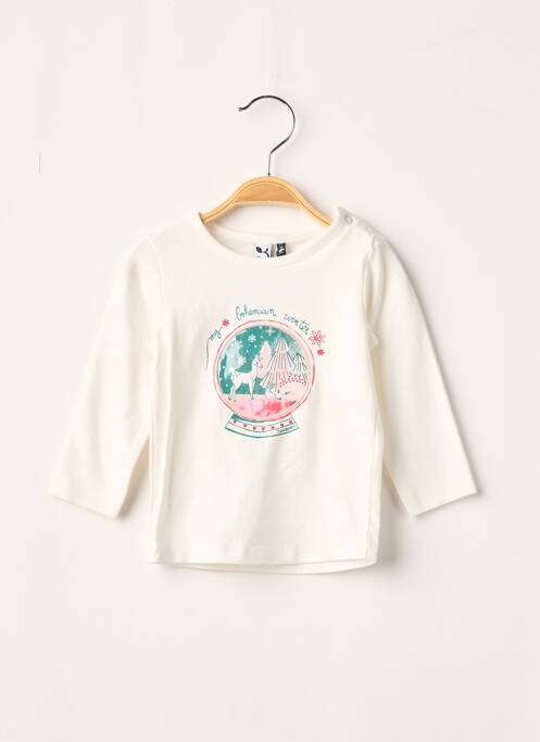 Tricou ecru 3 POMMES fată