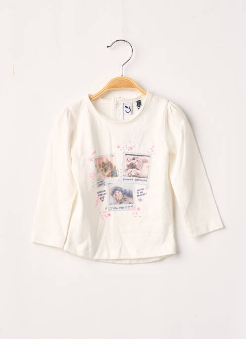 Tricou ecru 3 POMMES fată