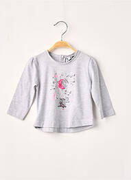 Tricou gri 3 POMMES fille