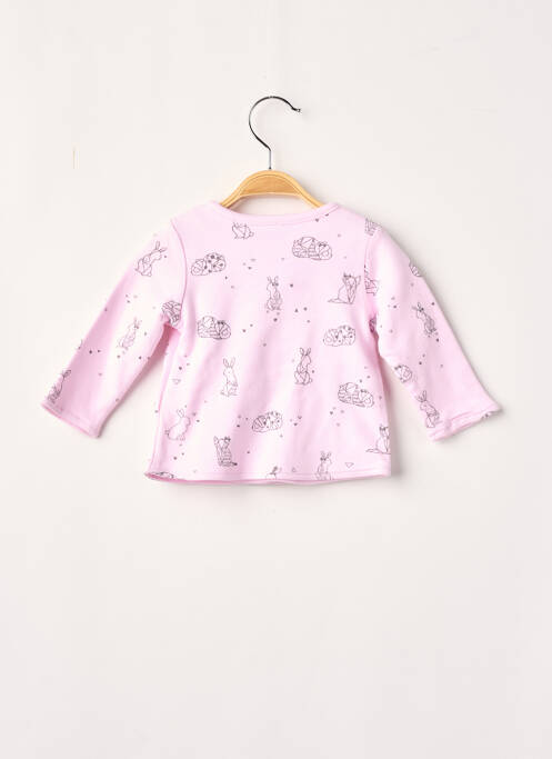 Vestă cu mâneci lungi roz 3 POMMES copil