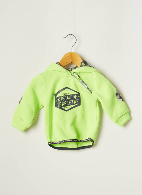 Hanorac cu glugă verde 3 POMMES băiat