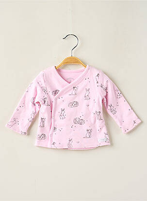 Tricou roz 3 POMMES copil