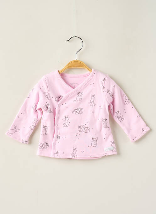 Tricou roz 3 POMMES copil