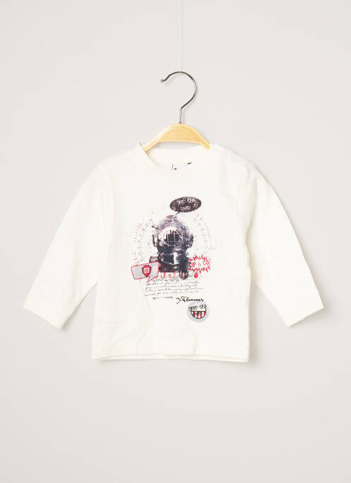 Tricou alb 3 POMMES băiat