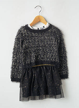 Rochie midi negru 3 POMMES fată