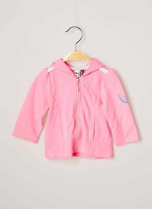 Vestă cu mâneci lungi roz 3 POMMES fată