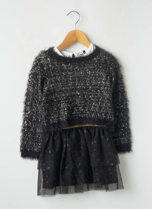 Rochie midi negru 3 POMMES fată