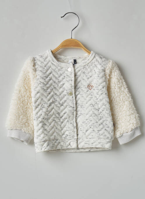 Vestă cu mâneci lungi alb 3 POMMES fată