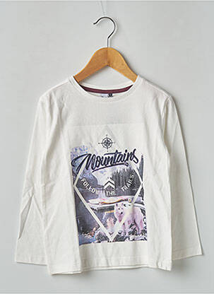 Tricou alb 3 POMMES băiat