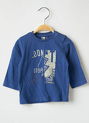 Tricou albastru 3 POMMES băiat