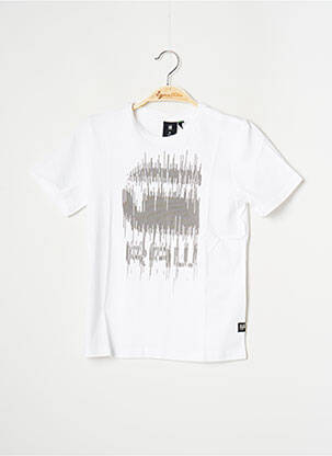 Tricou alb G STAR băiat