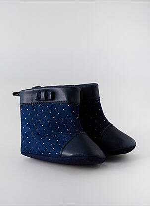 Papuci/pantofi de casă bleu marin ABSORBA fată