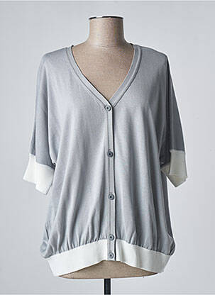 Vestă cu mâneci scurte gri DEVERNOIS femeie