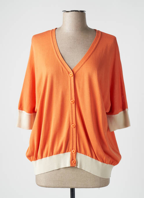 Vestă cu mâneci scurte portocaliu DEVERNOIS femeie