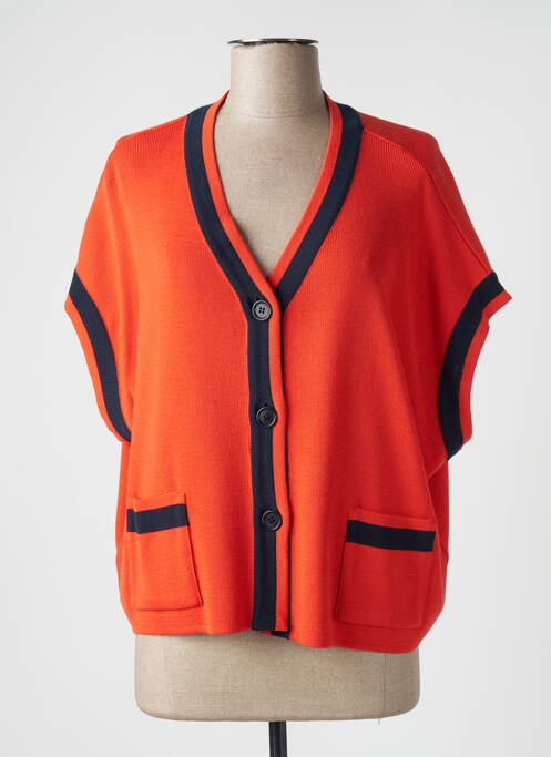 Vestă cu mâneci scurte portocaliu DEVERNOIS femeie