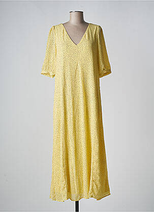 Rochie lungă galben MSCH COPENHAGEN femeie