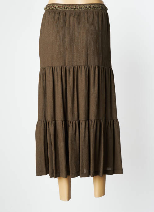 Fustă midi kaki LA PETITE FRANCAISE femeie