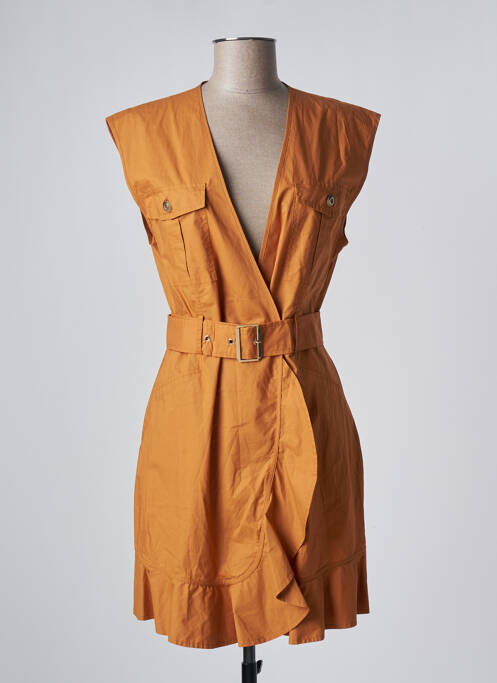 Rochie scurtă maro PINKO femeie