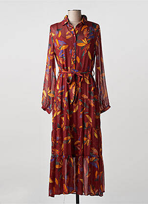 Rochie midi maro GRACE & MILA femeie