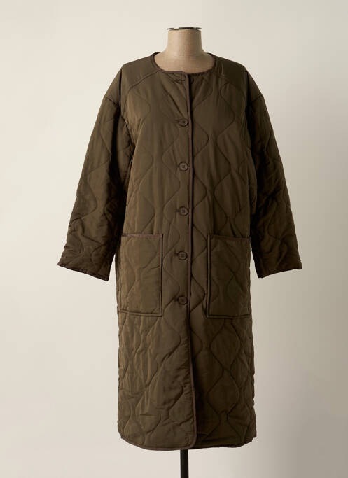 Palton lung kaki GRACE & MILA femeie