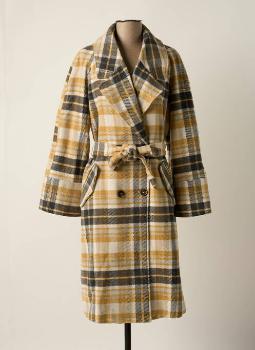 Palton lung portocaliu VILA femeie