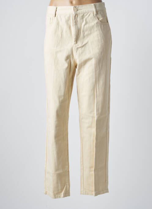 Blugi cu croială dreaptă bej GRACE & MILA femeie