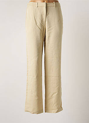 Pantalon drept galben SAMSOE & SAMSOE femeie