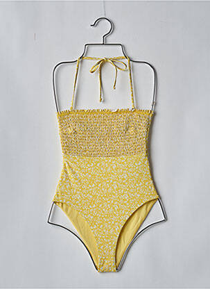 Costum de baie dintr-o singură piesă galben PIECES femeie