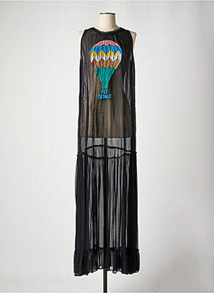 Rochie lungă negru SAK'S femeie