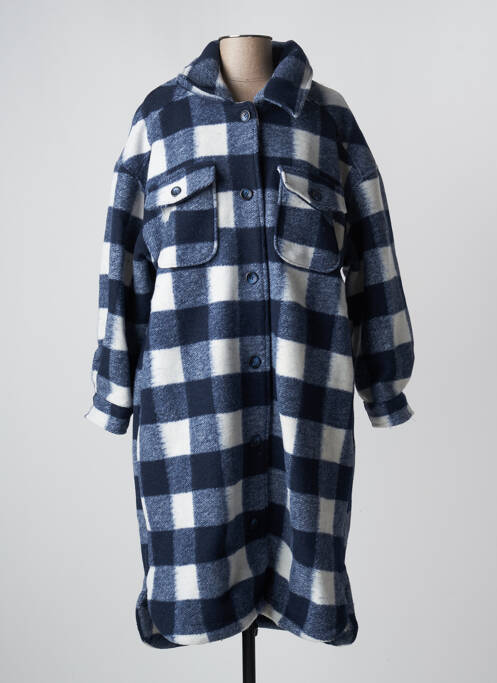 Palton lung albastru GRACE & MILA femeie