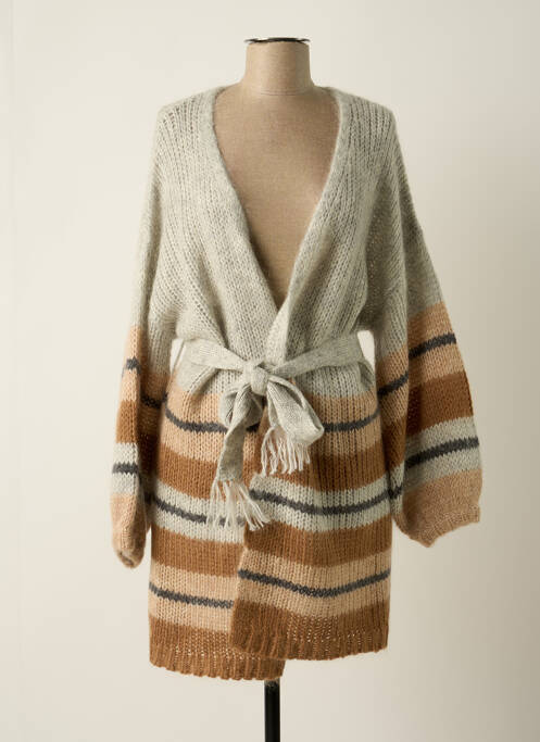 Vestă cu mâneci lungi maro SAK'S femeie