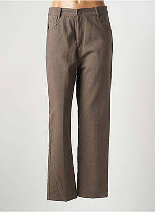 Blugi cu croială dreaptă maro GRACE & MILA femeie