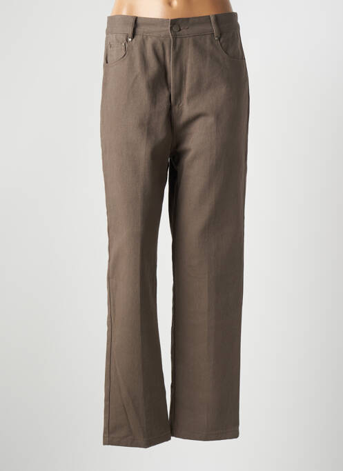 Blugi cu croială dreaptă maro GRACE & MILA femeie