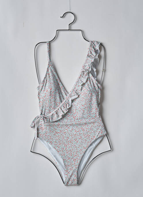 Costum de baie dintr-o singură piesă alb PIECES femeie