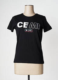 Tricou negru CEMI femme