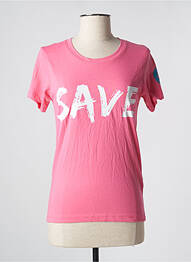 Tricou roz SAVE THE DUCK femme