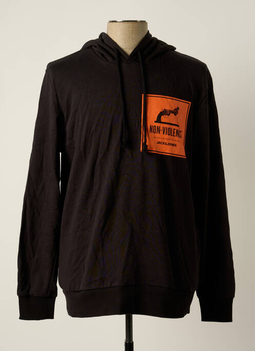 Hanorac cu glugă negru JACK & JONES bărbat