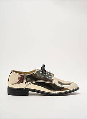 Derby-uri material neted toc plat până la 3 cm auriu I LOVE SHOES femeie