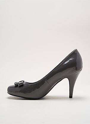 Pantofi cu toc țesătură lăcuită toc de 7 la 9 cm gri I LOVE SHOES femeie