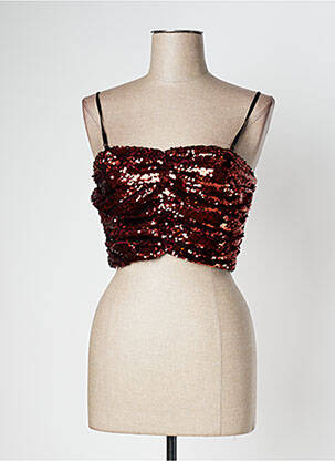 Top scurt roșu MANGO femeie