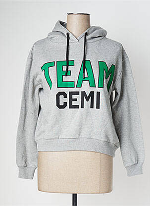 Hanorac cu glugă gri CEMI femeie