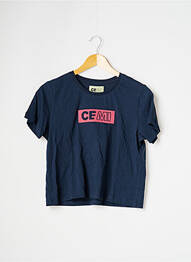 Top scurt albastru CEMI femme