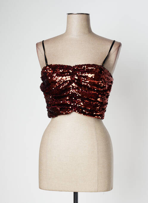 Top scurt roșu MANGO femeie